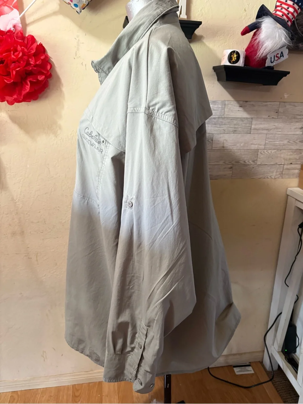 Cabela's Men's Light Gray Outdoor Shirt Jacket